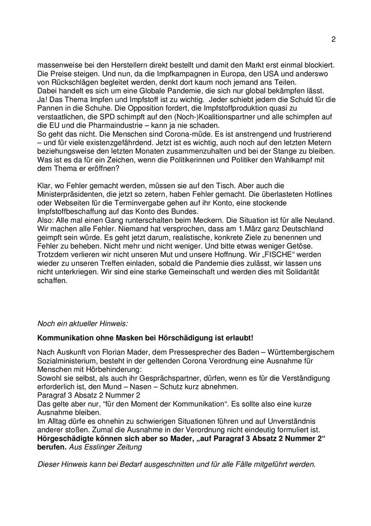 thumbnail of Mitgliederschreiben Februar 2021 – 2